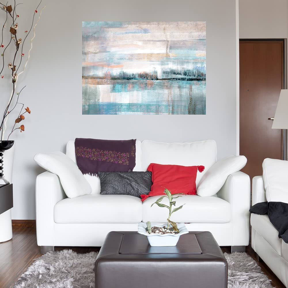 Hand-Painted Pastel Valley Fine Art Canvas Wall Decor by Artist Nan - 43x32 Inch Ready to Hang Painting for Living Room, Bedroom, Office - Perfect for Home Decor, Housewarming Gifts & Interior Design