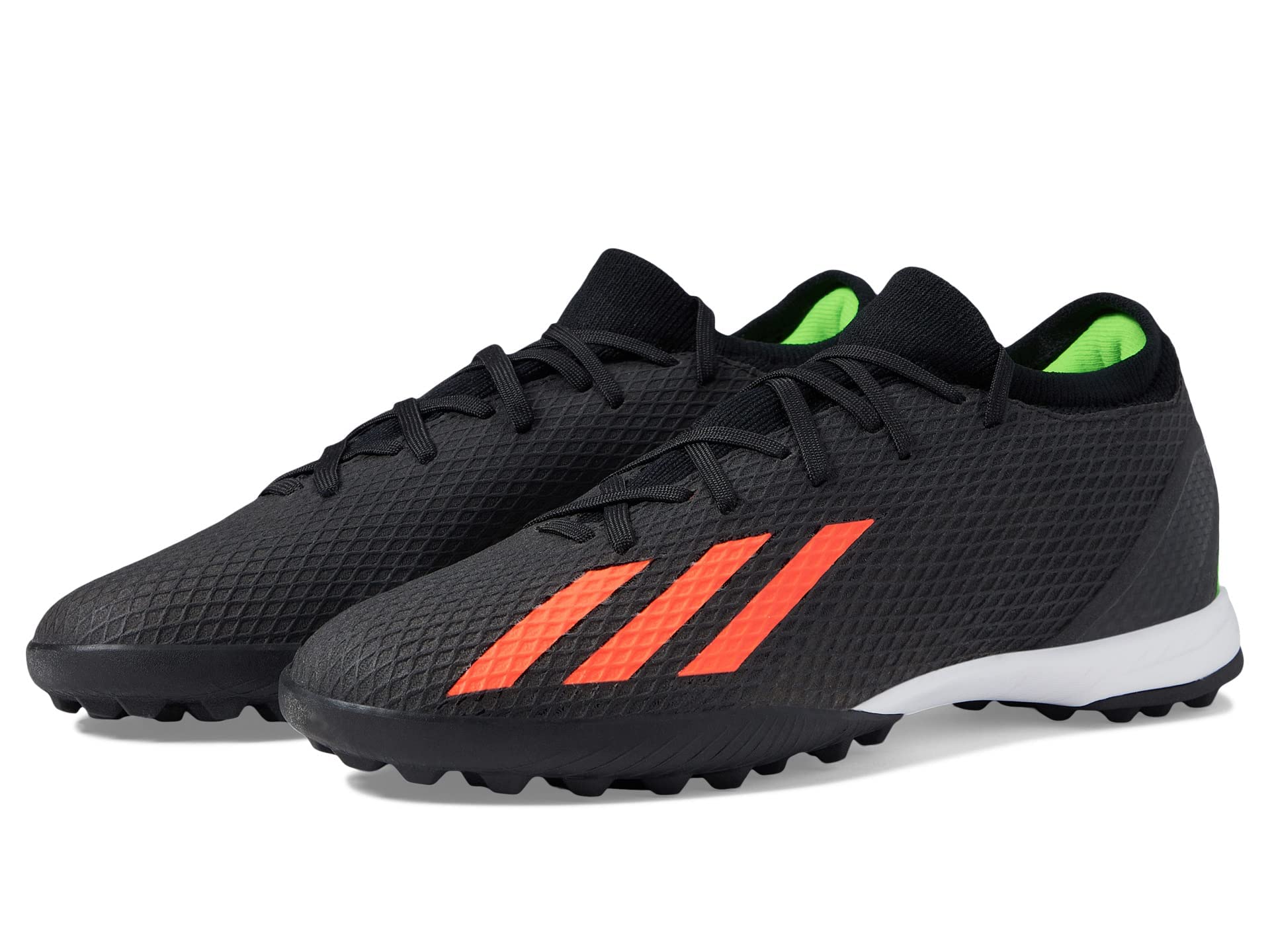 **Adidas Unisex X Speedportal.3 Turf Soccer Cleats - Black/Solar Red/Solar Green - Men's Size 12 US | Lightweight & Durable for Artificial Turf & Indoor Soccer Games**