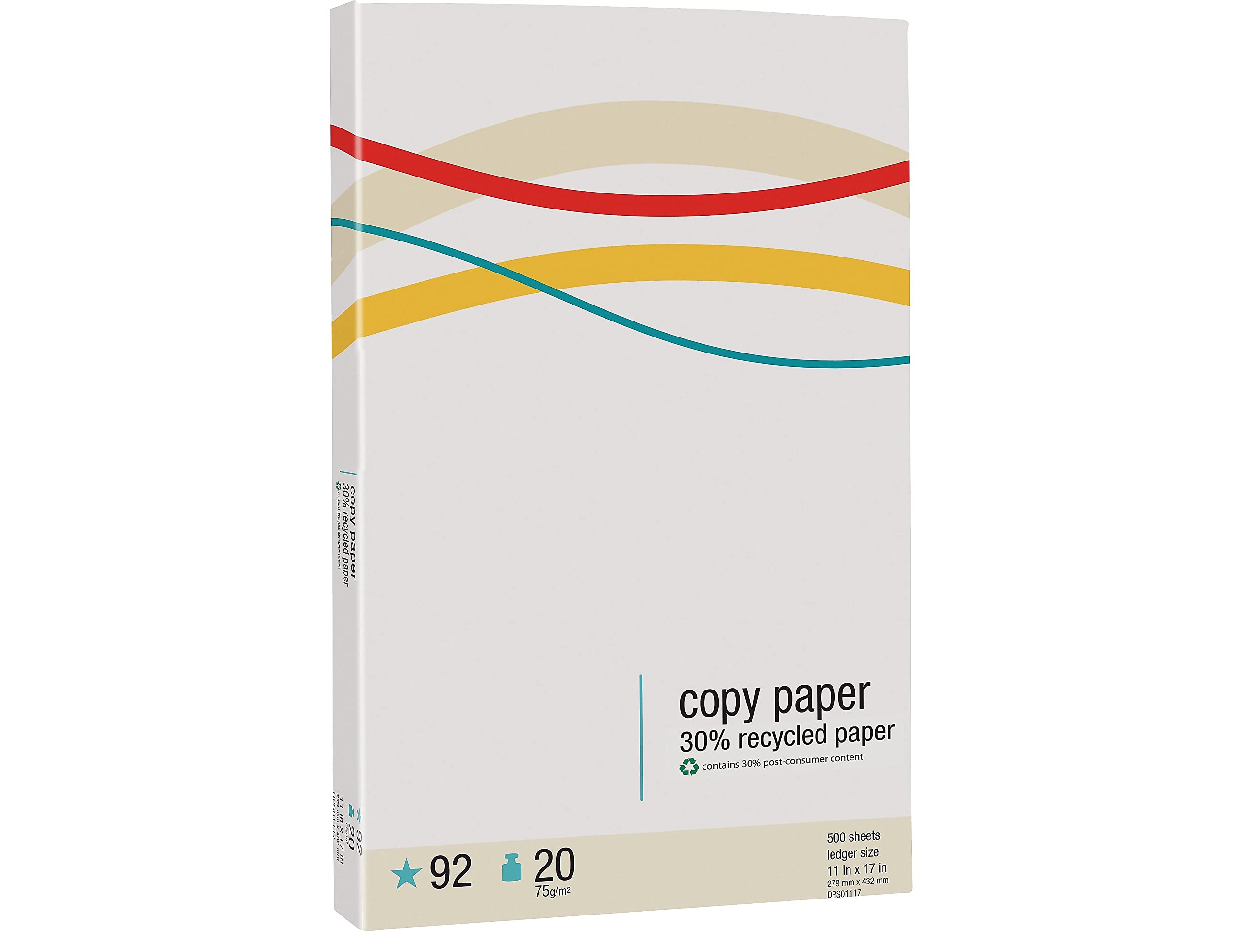 HiTouch DPS01117 11x17 Inch Premium 20lb Bond Paper - 92 Brightness, 2500 Sheets per Carton - Ideal for Office Printing, Copying, and Professional Documents