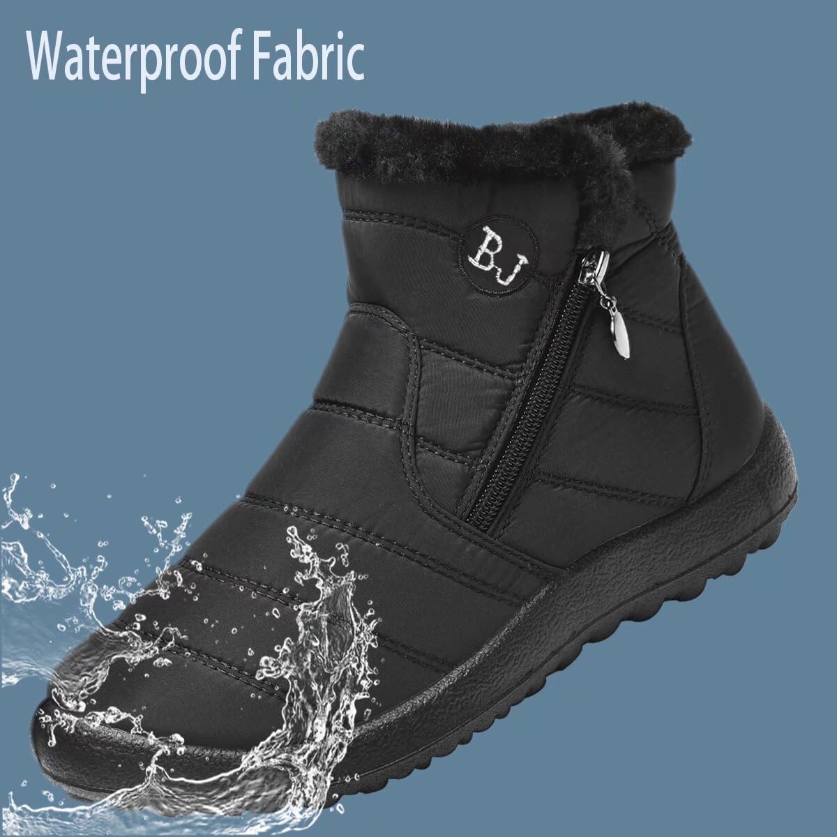 Women's Winter Snow Boots - Warm Waterproof Anti-Slip Ankle Boots for Women | Slip On Booties & Sneakers Style | Perfect for Snowy Weather, Hiking & Outdoor Activities