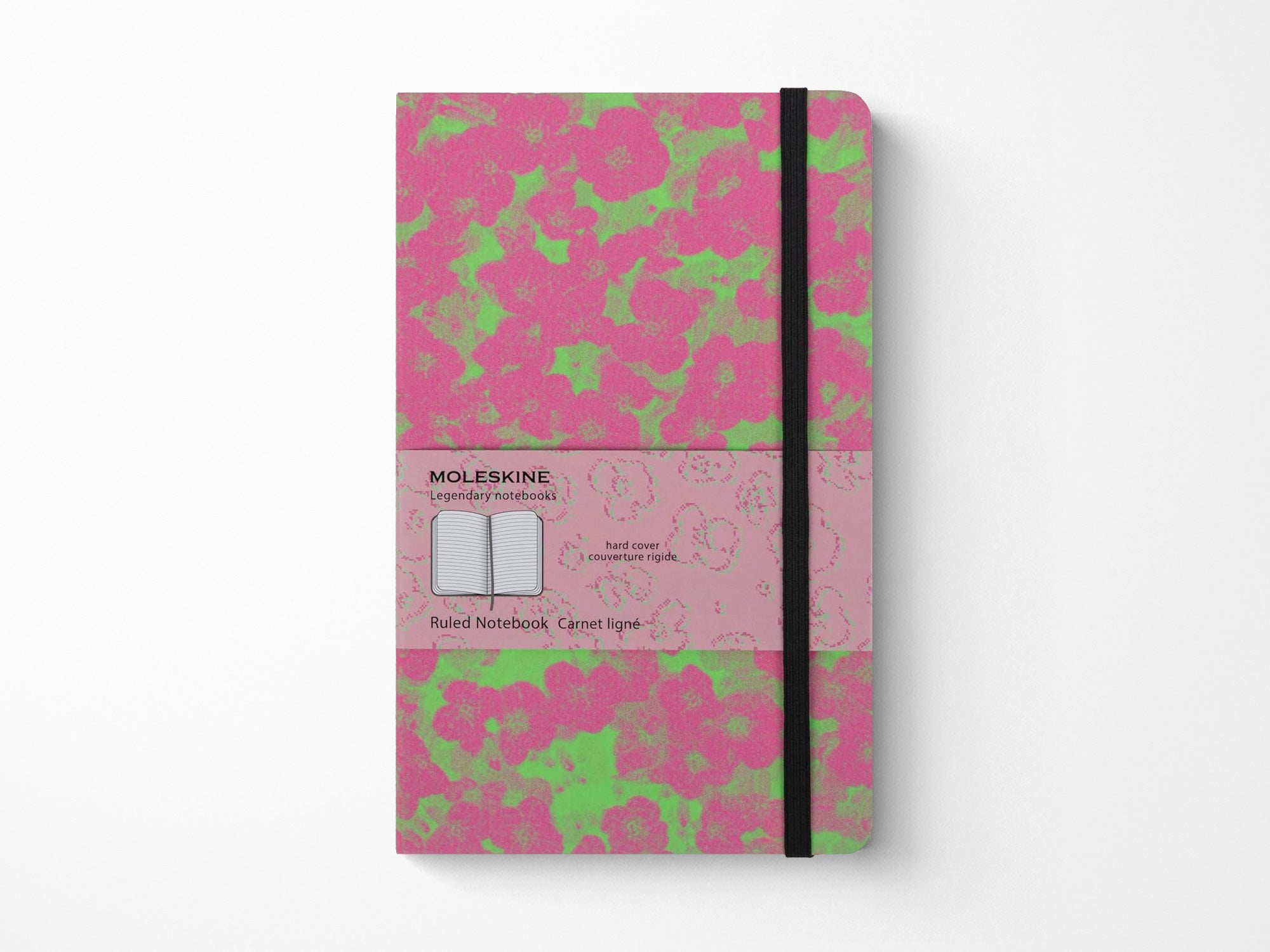 Moleskine Fluorescent Floral Limited Edition Notebook - Pink & Green Journal for Writing, Sketching & Note Taking - Perfect Gift for Students, Artists & Professionals