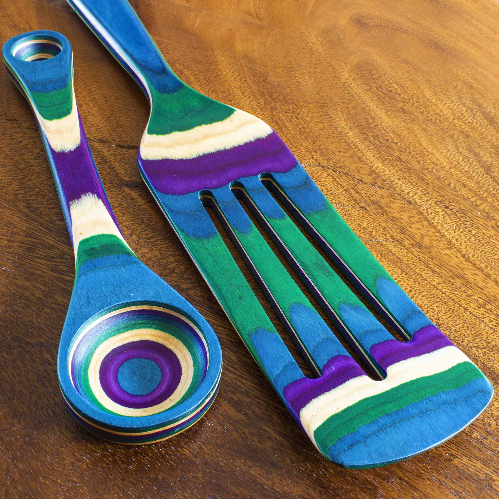 Baltique® Mumbai Collection 2-Piece Stainless Steel Utensil Set - Perfect for Cooking, Serving & Kitchen Decor