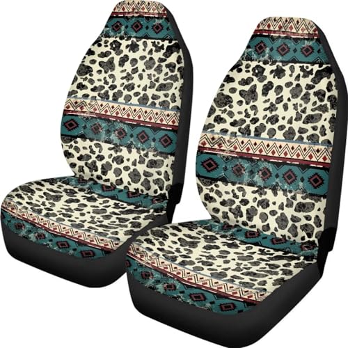 Green Aztec Geometry Cheetah Animal Skin