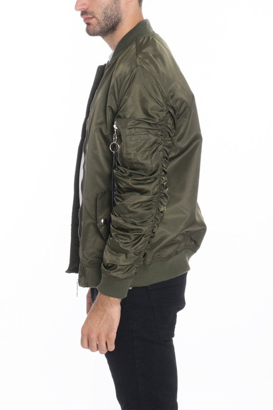Weiv Men's Casual MA-1 Flight Bomber Jacket with Lining - Lightweight, Stylish Outerwear for Everyday Wear & Travel