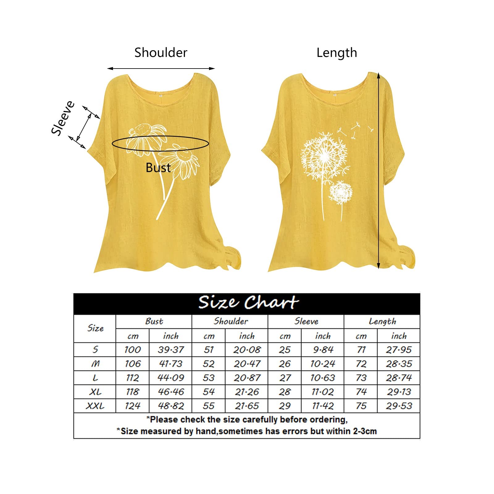 Women's Long Sleeve & Short Sleeve T-Shirts Pack - Floral Letter Print Crew Neck Casual Slim Fit Blouse for Summer | Breathable & Quick Dry Tee Tops for Everyday Wear, Workout & Outdoor Activities