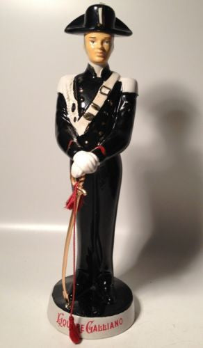 Vintage Coronetti Liquore Calliano Soldier & Sword Figure Decanter - Italian Collectible Glass Liquor Bottle for Home Bar Decor & Gift Giving