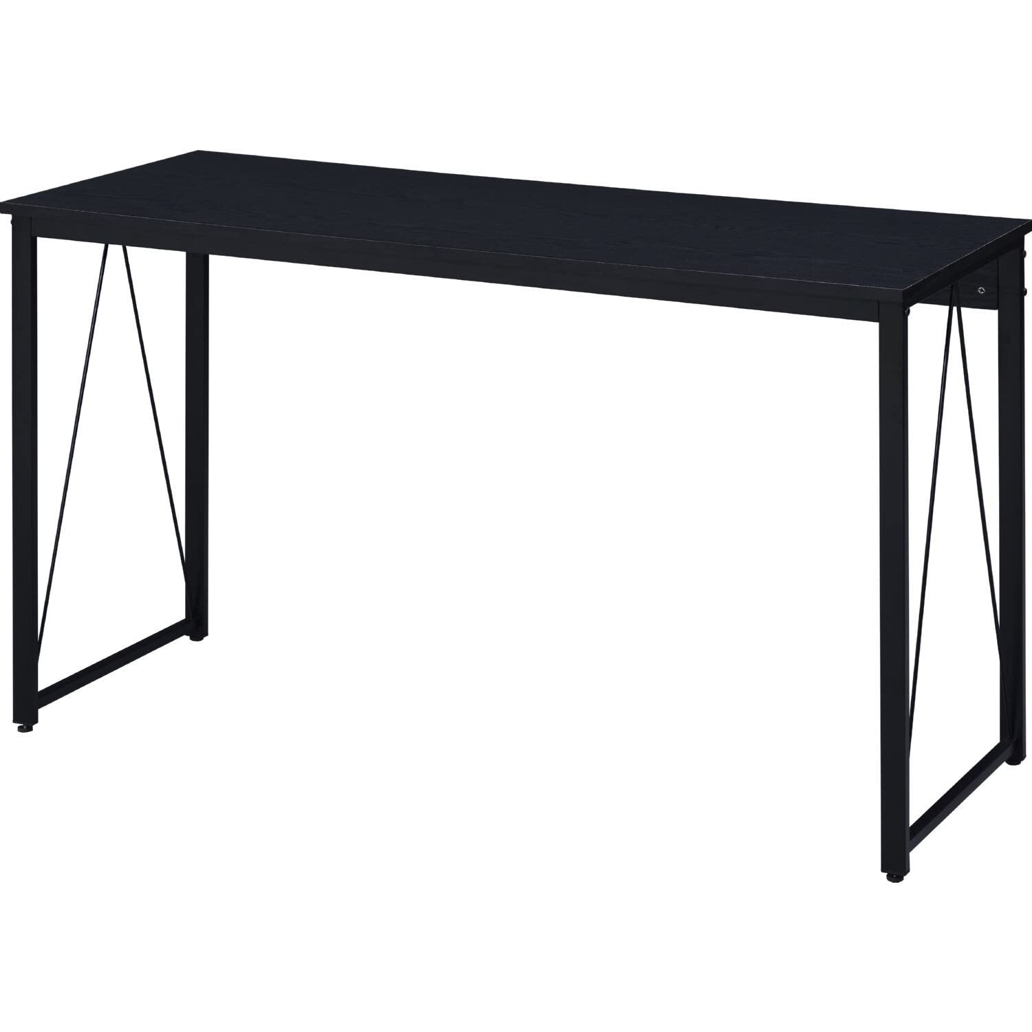 Stylish Benjara Black Writing Desk with V-Shaped Metal Accent - Perfect for Home Office, Study Room & Workspace Organization