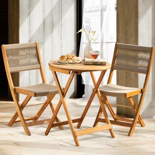 Beige Wood Rope Design