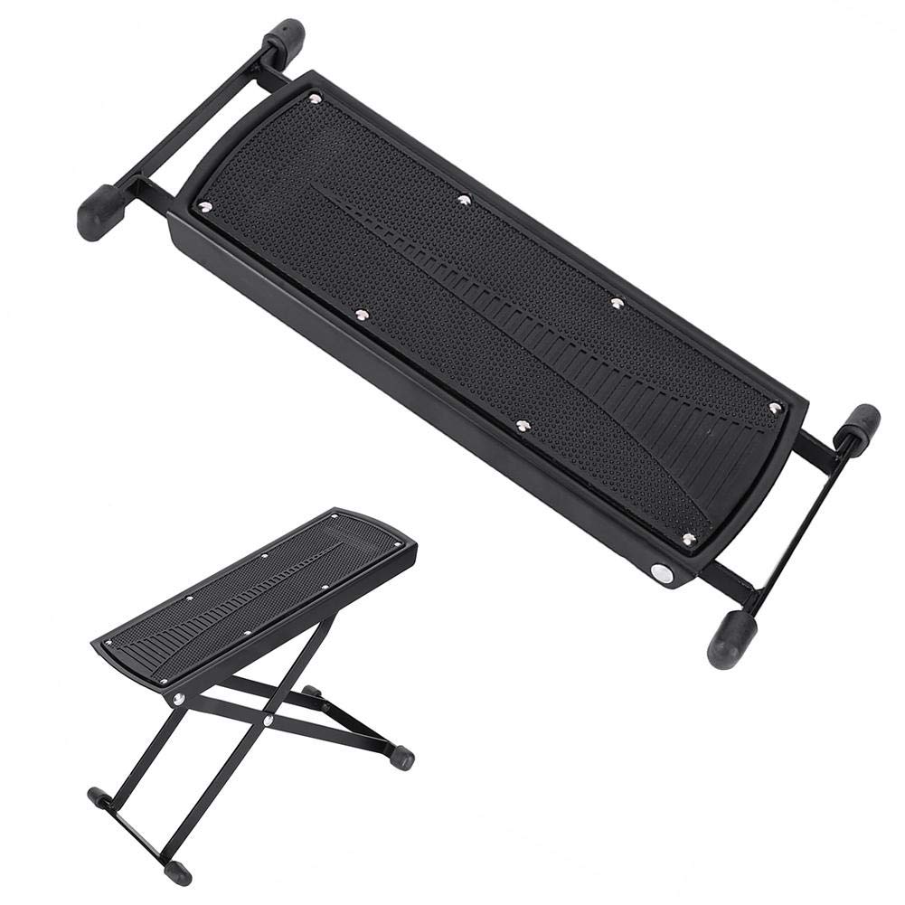 Portable Foldable Guitar Footrest for Classical Guitar - Stable, Easy Storage & Transport - Perfect for Beginners, Training & Performances (Black) - Ideal for Home Practice, Music Lessons & Live Shows