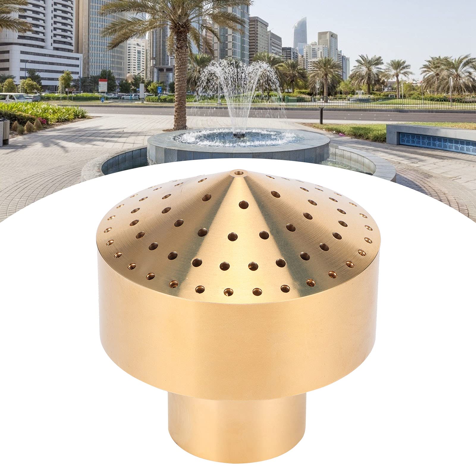 High-Quality Brass Landscape Nozzle - 1 Inch (32mm) Internal Teeth Fountain Sprinkler for Small to Medium Water Features | Perfect for Museums, Libraries & Garden Irrigation Systems | Durable Strong Spray Head for Outdoor Landscaping & Decorative Water Displays
