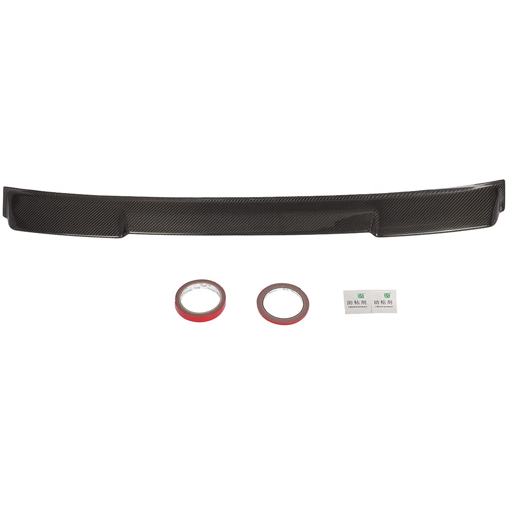 Carbon Fiber Rear Roof Spoiler for 2017-2021 Infiniti Q60 Coupe - Glossy Black Rear Window Spoiler Wing - Enhances Aerodynamics & Sporty Style - Perfect for Car Enthusiasts & Performance Upgrades