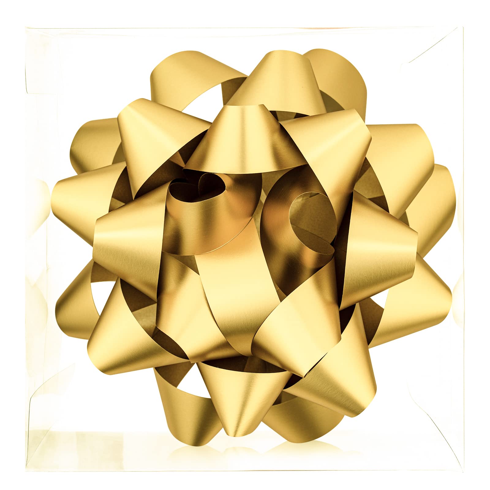 MAYPLUSS 8 Inch Matte Gold Gift Bow - Premium 1-Pack Decorative Bow for Birthday, Christmas, Holiday & Party Favors - Perfect for Gift Wrapping, Wedding Decorations & DIY Crafts