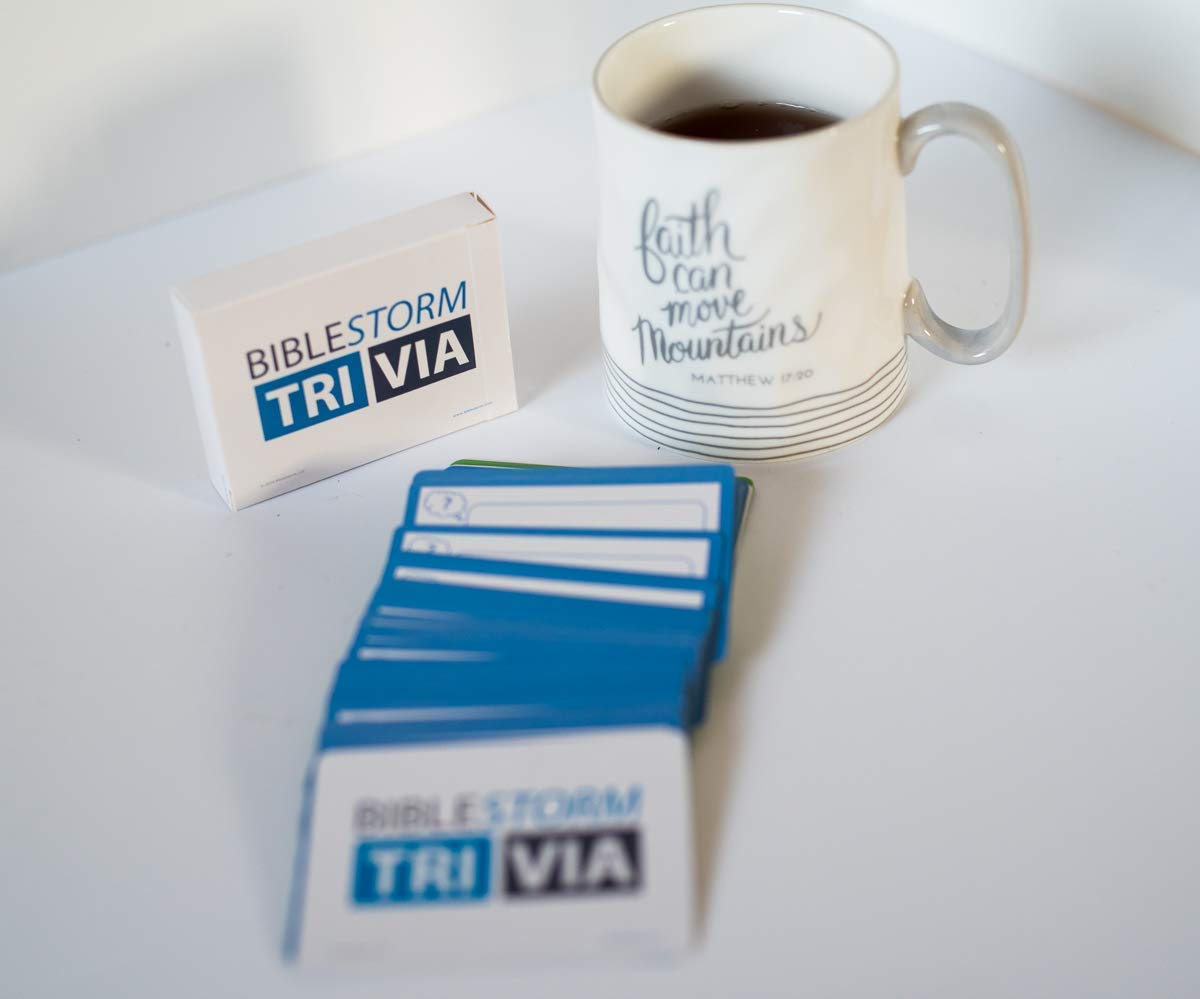 Bible Trivia Card Game - Fun & Educational Flashcards for Bible Study - 50 Questions with Scripture References - Family Game Night & Sunday School Activity