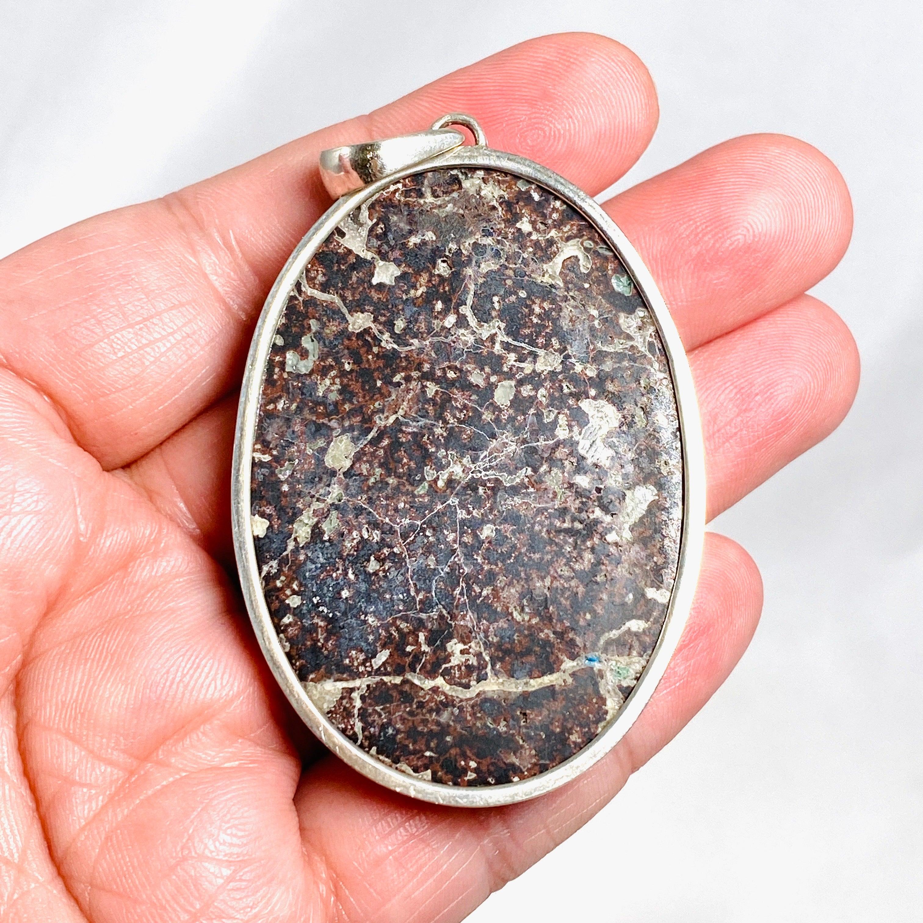 Natural Cavansite Raw Oval Pendant - Unique Blue Green Crystal Jewelry for Women - Perfect for Boho Style, Meditation & Energy Healing