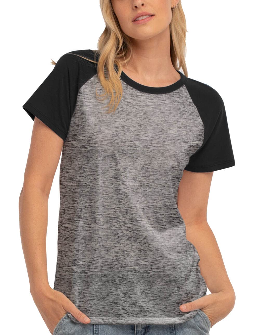 Decrum Women's Raglan Baseball Tee - Trendy Short Sleeve Casual Shirt for Women | Perfect for Everyday Wear, Weekend Outfits & Summer Fashion