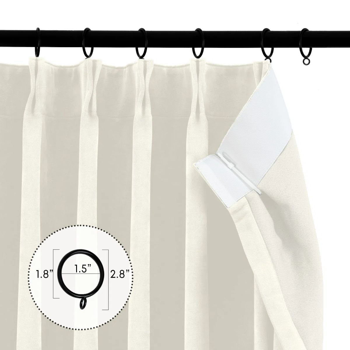 Eclipse Blackout Curtains - Heavyweight Room Divider Drapes in Pink Pinch Pleated & Multi Colors | Noise Reducing & Light Blocking for Bedroom, Nursery & Home Theater