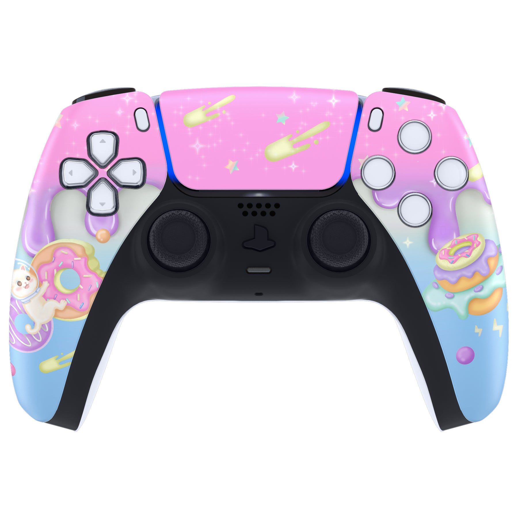 eXtremeRate Donut Odyssey Front Housing Shell for PS5 Controller BDM-010/020/030/040/050 - DIY Replacement Shell & Custom Touch Pad Cover - Gaming Accessories for PS5 Controller (ZPFR028G3) - Perfect for Customization & Controller Protection