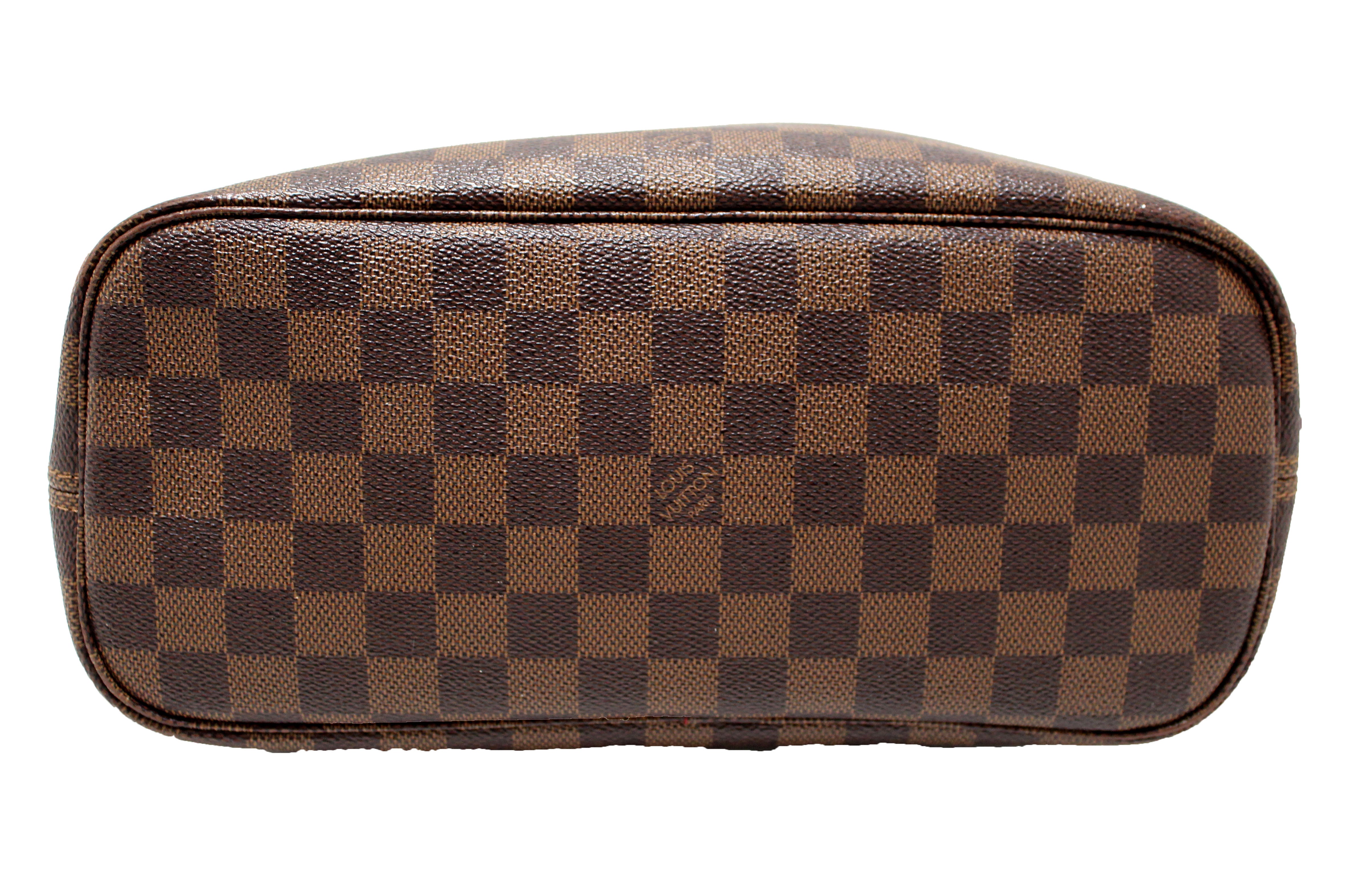 Authentic Louis Vuitton Damier Ebene Canvas Neverfull PM Tote Bag - Luxury Designer Shoulder Bag for Women, Perfect for Work, Travel & Everyday Use