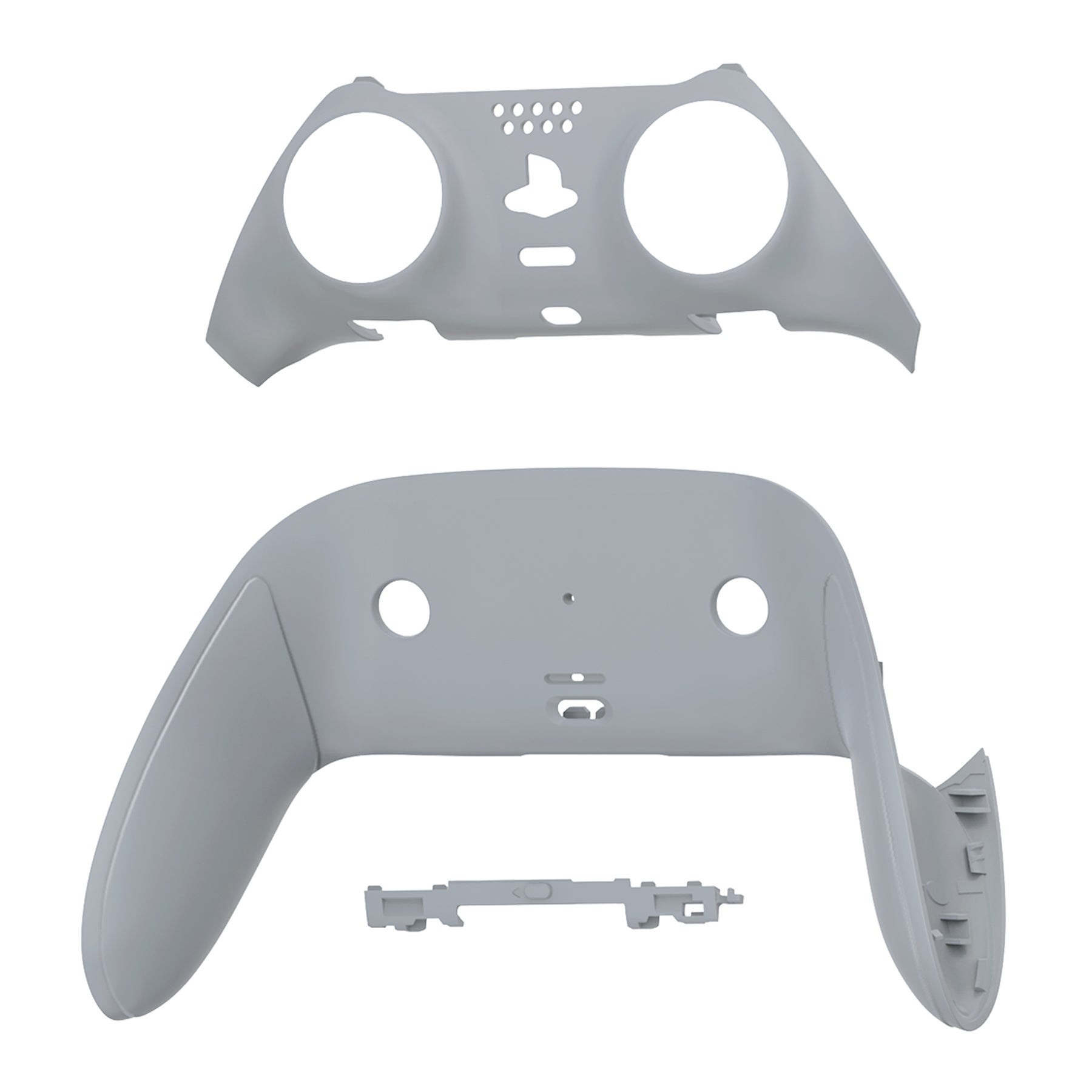 eXtremeRate New Hope Gray PS5 Edge Controller Shell - DIY Replacement Front & Back Cover with Decorative Trim | Custom Plates for Enhanced Gaming Experience | Perfect for PS5 Edge Controller Modding & Personalization