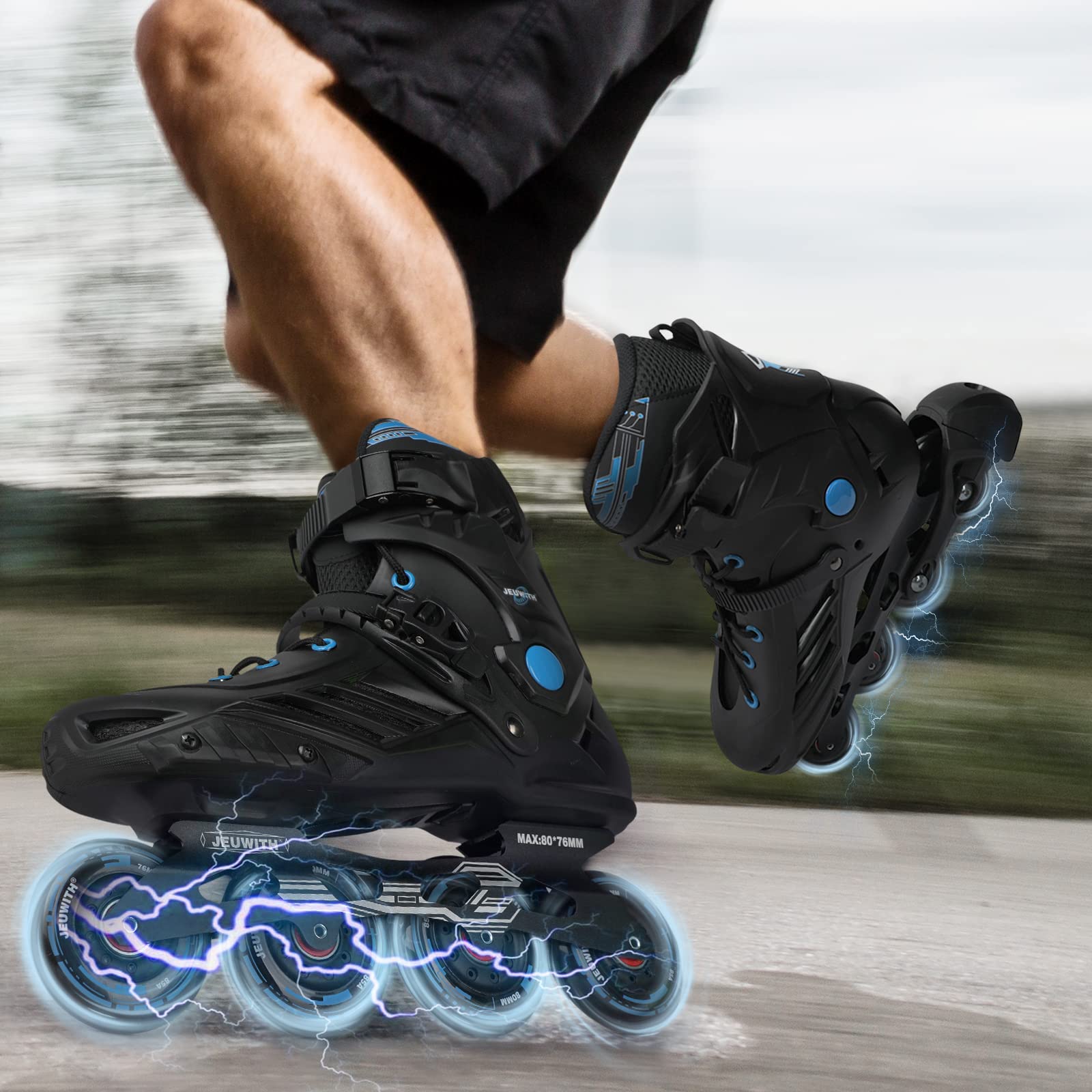 Professional Unisex Inline Skates for Adults - Outdoor Street Roller Blades for Women & Men - Perfect for Fitness, Skating & Urban Commuting