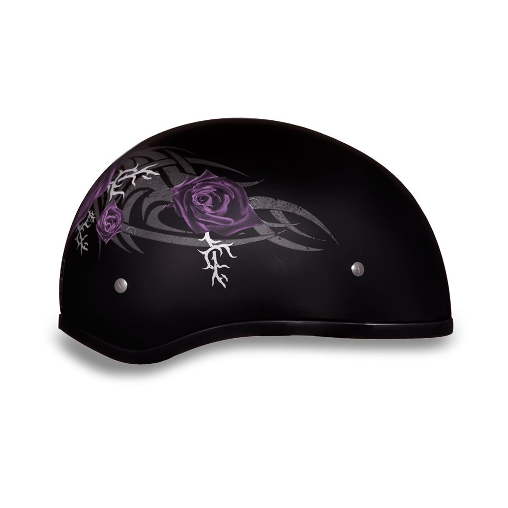 Daytona Helmets Half Skull Cap Motorcycle Helmet - DOT Approved for Safety, Lightweight & Comfortable Riding Gear - Perfect for Cruiser, Chopper & Street Bike Riders
