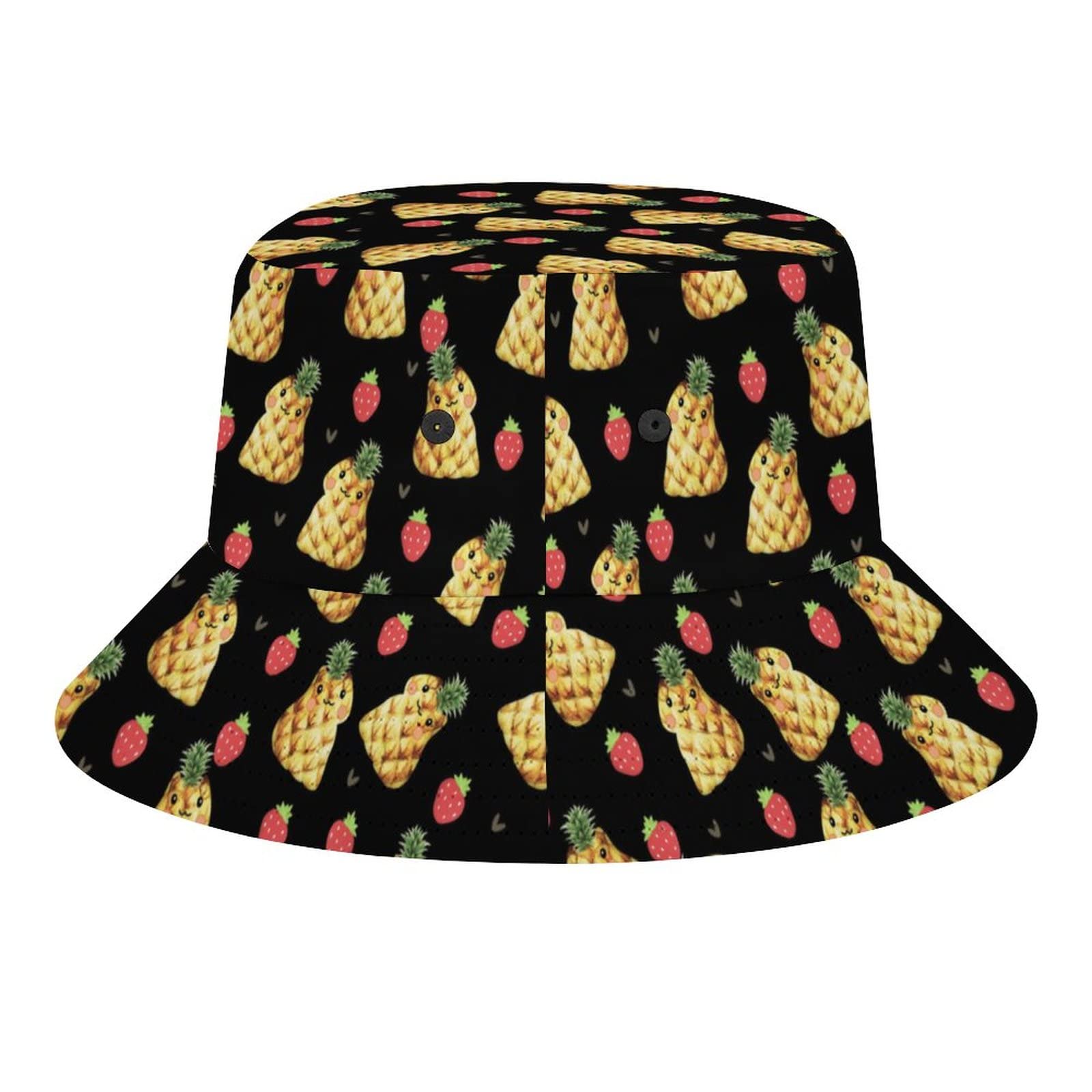 Stylish Pineapple Frog Bucket Hat for Women & Men - Lightweight Packable Summer Sun Hat for Beach, Fishing, Travel & Outdoor Activities - Unisex Adjustable UV Protection Cap