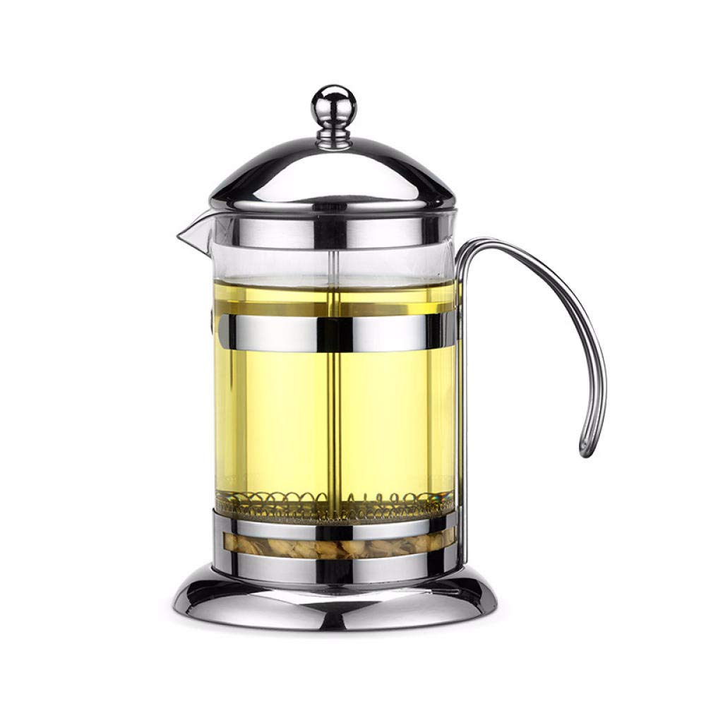 Premium French Press Coffee Maker - 600ml Thick Glass Tea & Coffee Pot with Stainless Steel Filter - Perfect for Home, Office, and Camping Use
