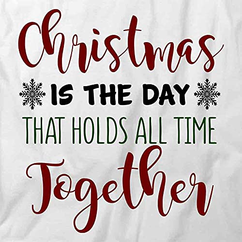 Christmas T-Shirt - White Printed Graphic Tee for Holiday Parties & Family Gatherings | Festive Holiday Apparel