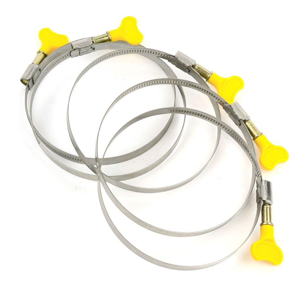 Big Horn 11741BX 4 Inch Stainless Steel Key Hose Clamps 50pc/Box (10541A) - Heavy Duty Clamps for Automotive, Plumbing & Industrial Applications