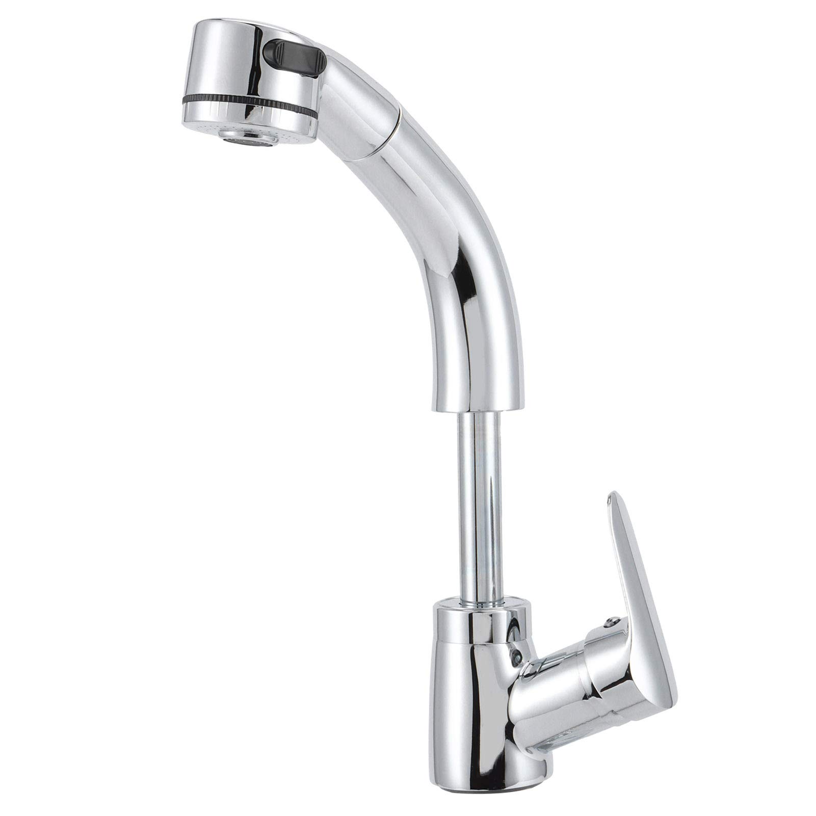 Premium Brass Electroplated Pull-Out Kitchen Faucet - G1/2 Thread 360° Rotatable Dual Spray Modes (Stream & Spray) for Bathroom Sink or Drinking Water Station | Hot & Cold Water Mixer for Modern Homes, Restaurants & Offices