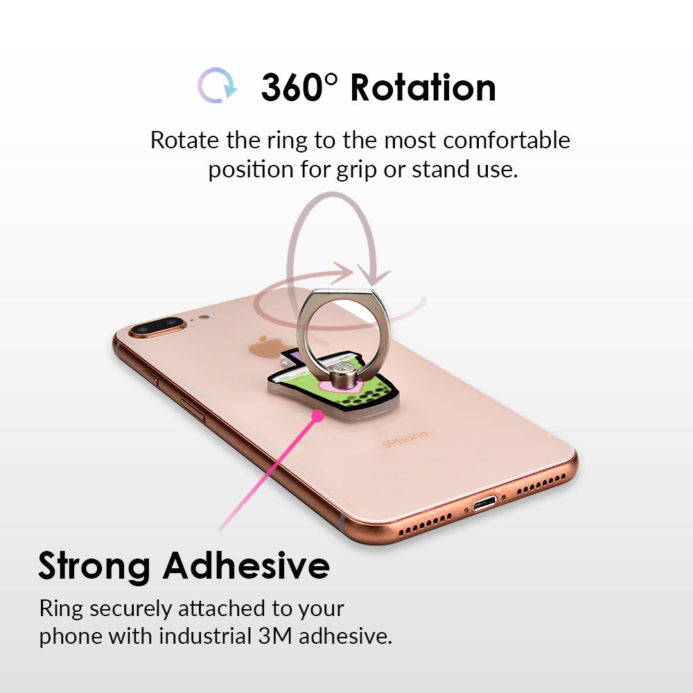 Premium Matcha Grip Ring - Non-Slip Silicone Phone Holder for iPhone & Android - Perfect for Gym, Running, Commuting & Everyday Use