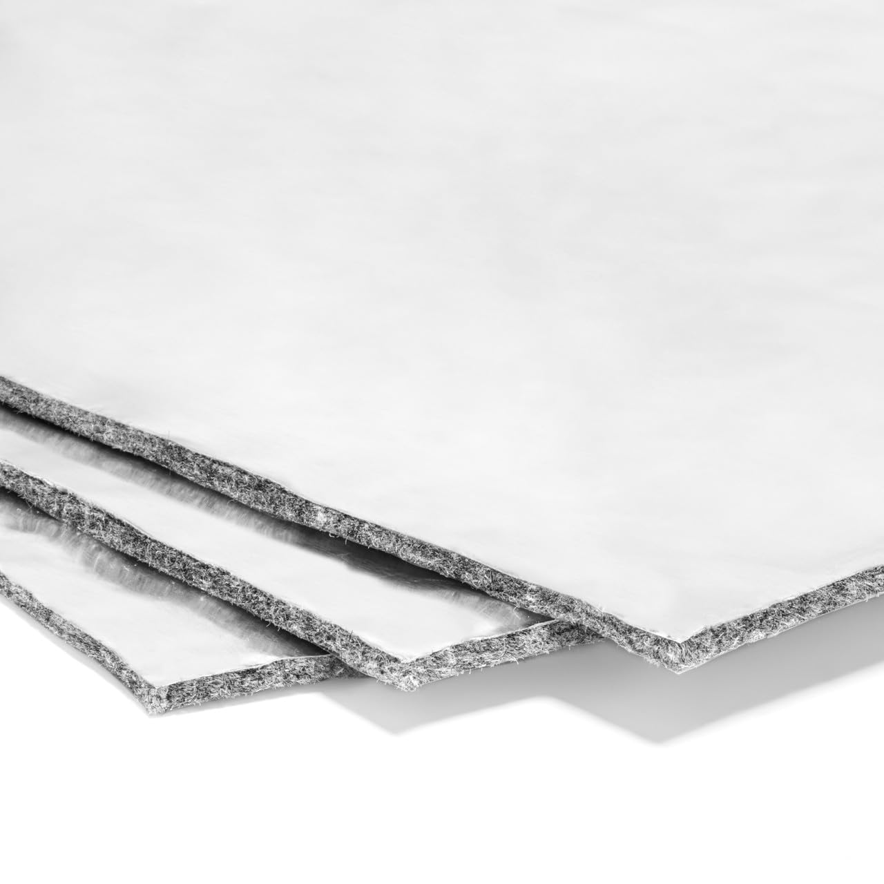 High-Performance Second Skin Thermal Block - Automotive Heat Shield with Reflective Aluminum & PET Fibers - Peel & Stick Adhesive (8 sq ft, 4 Sheets) - Made in USA - Perfect for Engine Bays, Exhaust Systems & Underhood Heat Protection