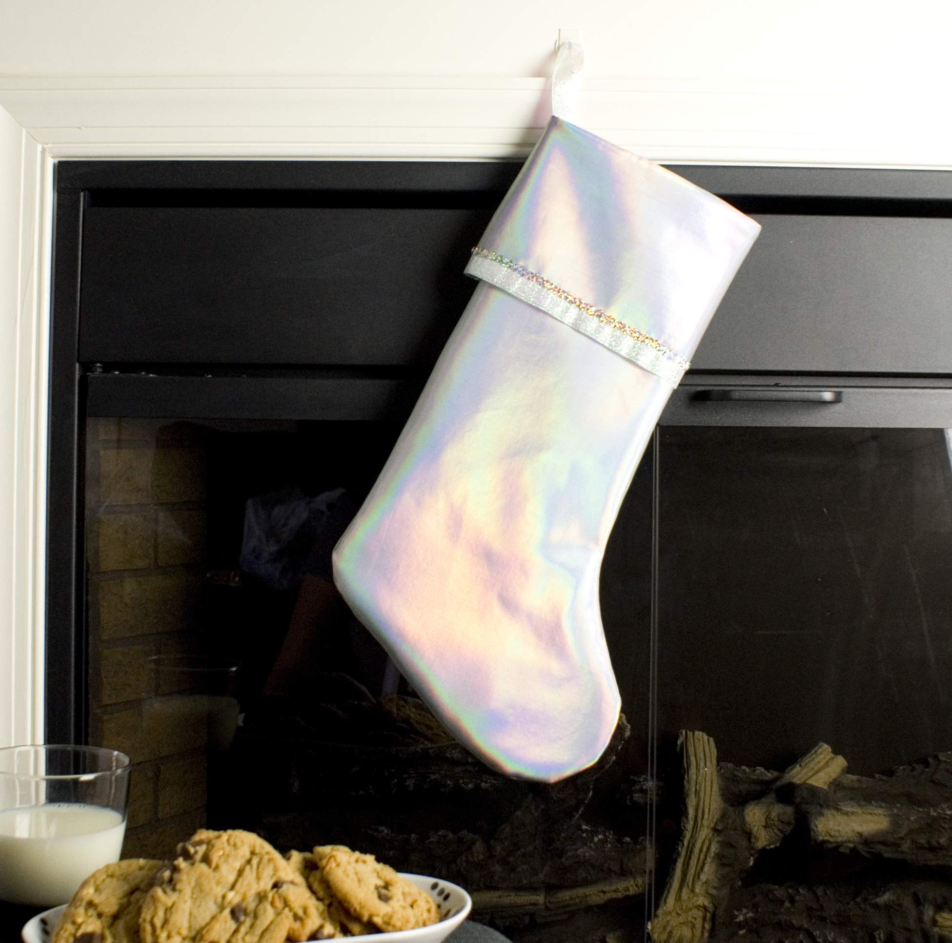 Sparkling Unicorn Christmas Stocking - Holographic Holiday Decor for Teens, Girls & Kids | Perfect for Xmas Tree, Fireplace Mantel & Festive Home Decor