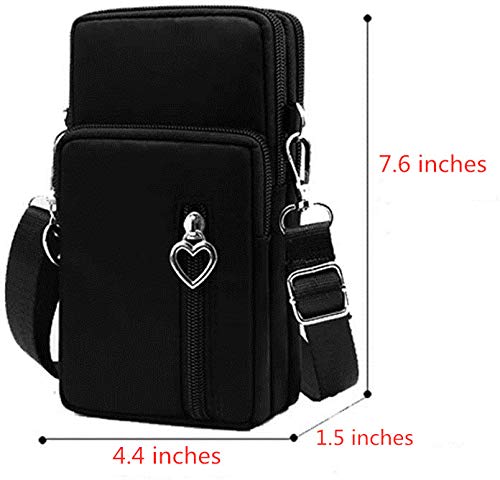 Women's Small Crossbody Phone Bag - Cell Phone Purse with Shoulder Strap & Armband - Wallet Case Handbag for iPhone, Samsung, Google Pixel - Perfect for Running, Travel, Shopping & Daily Use