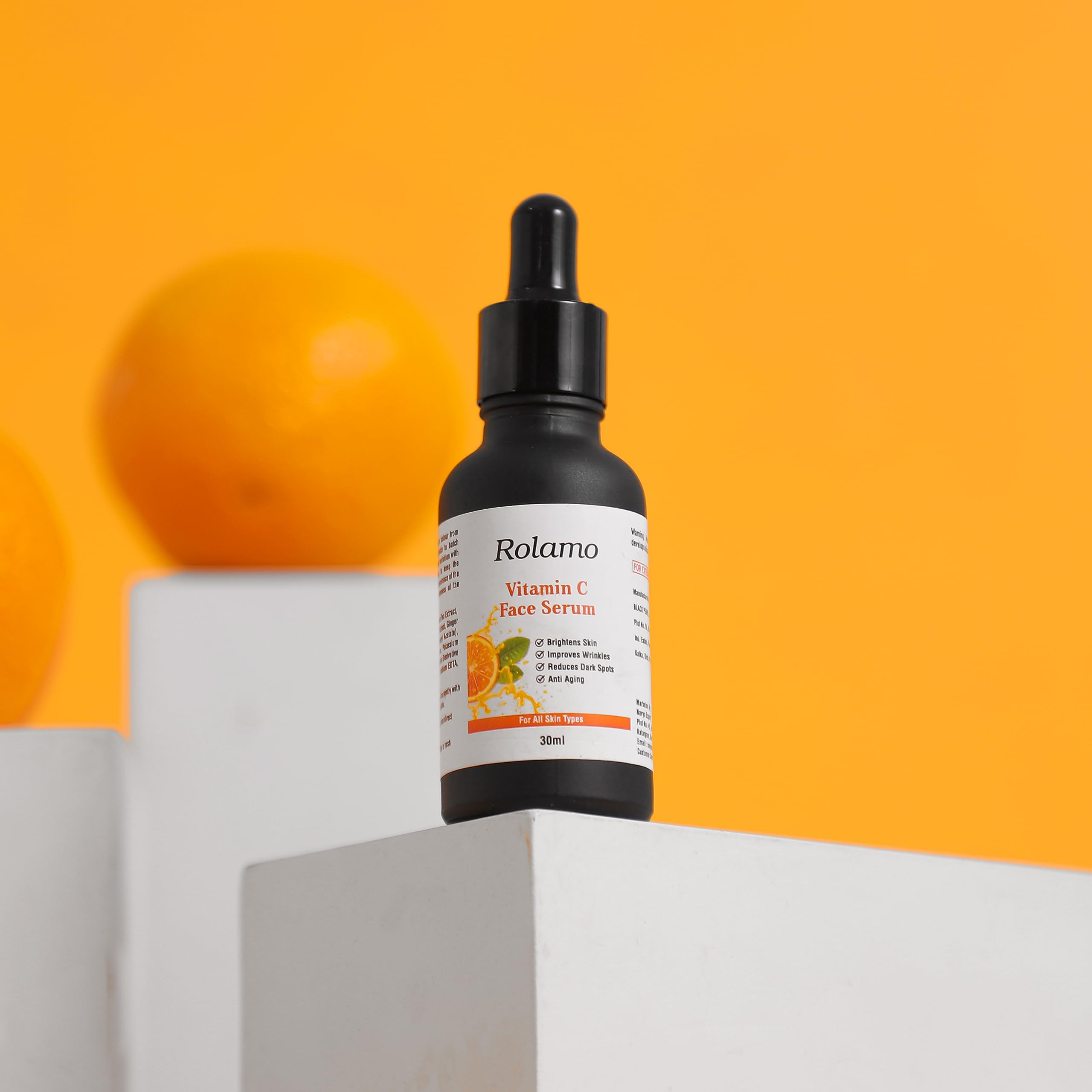 Rolamo Vitamin C & Green Tea Skincare Set - Vitamin C Face Wash 100ml + Brightening Serum 30g for Glowing Skin | Daily Cleansing & Anti-Aging Routine