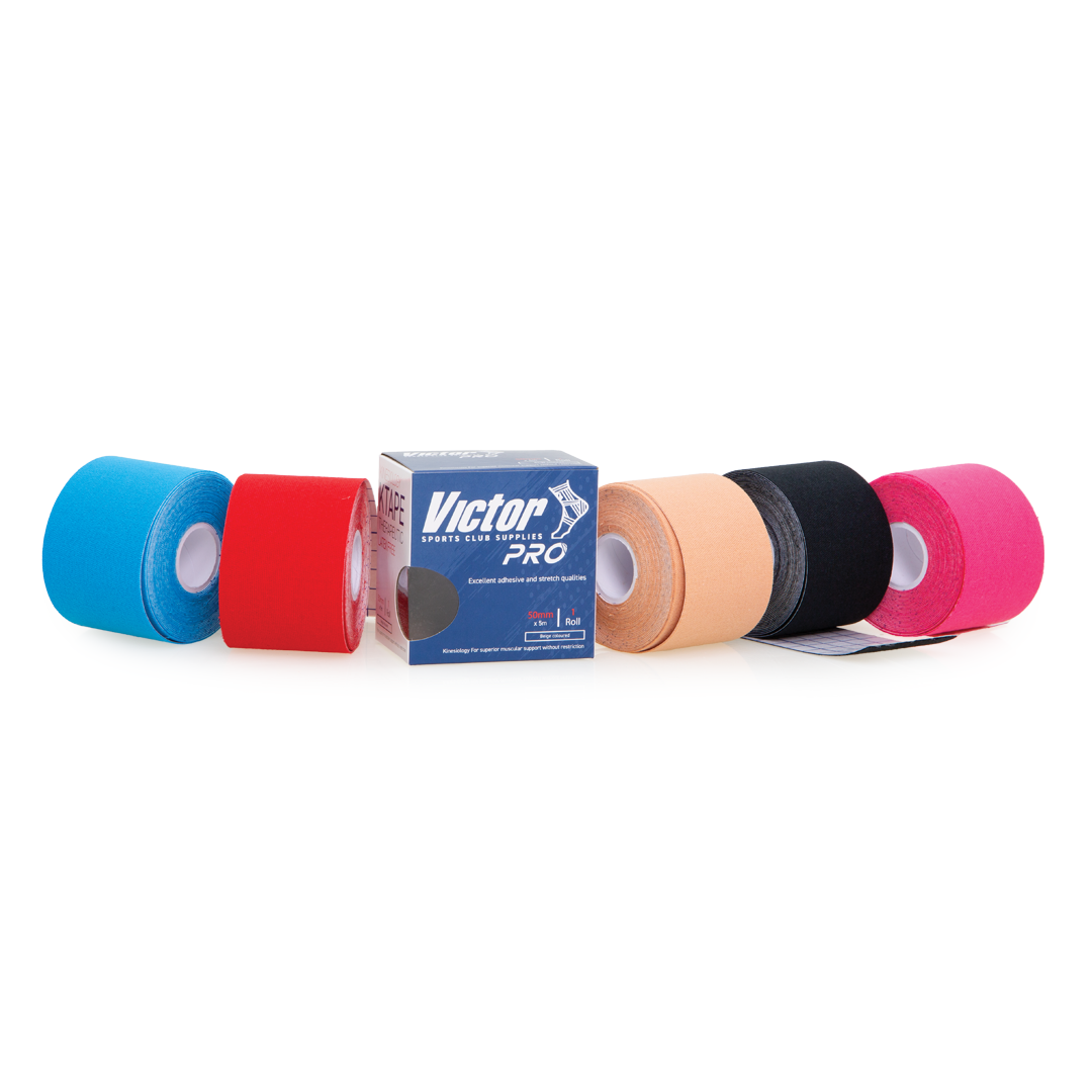 Victor Pro K Tape 50mm x 5m - Premium Kinesiology Tape for Sports Recovery & Pain Relief - Ideal for Athletes, Fitness, and Physical Therapy