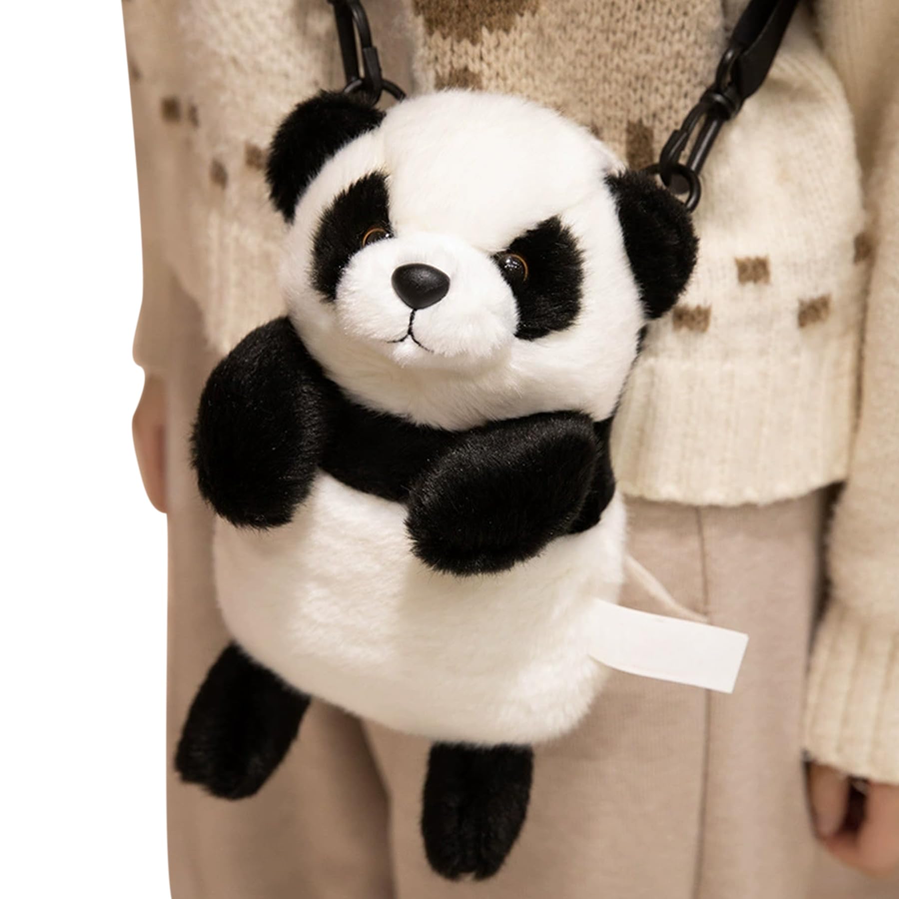 Cute Fluffy Plush Tiger Panda Crossbody Purse for Women & Girls - Small Animal Shoulder Bag - Perfect for Casual Outings, Travel & Gifts