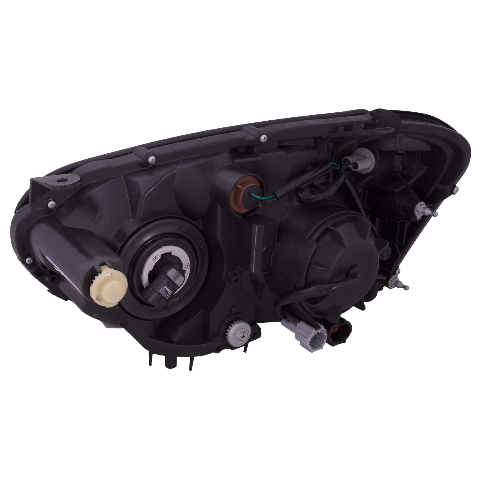 HEADLIGHTSDEPOT Black Housing Halogen Headlights for 2005 Subaru Impreza RS WRX STi Sedan - CAPA Certified Headlamp Assembly (Driver & Passenger Side) - Perfect for Night Driving & Off-Road Adventures