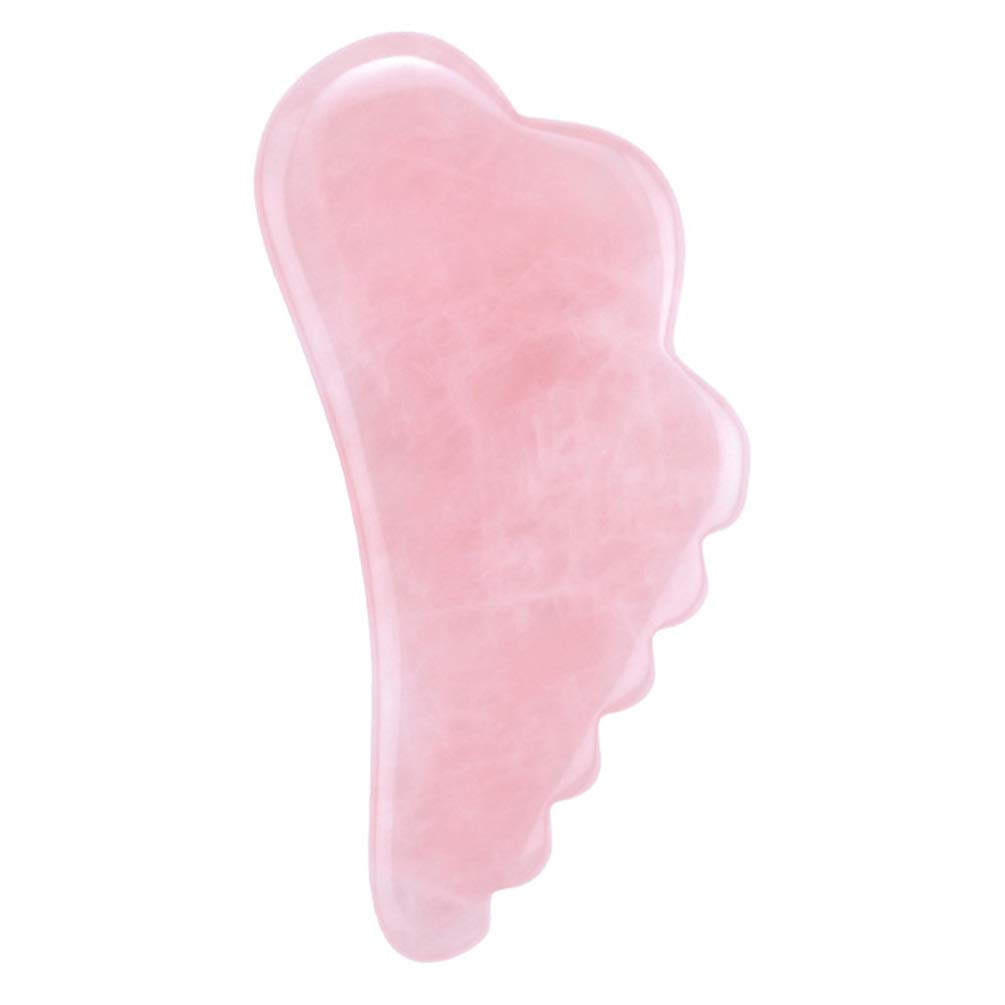 Natural Rose Quartz Gua Sha Scraping Board - Crystal Facial Massage Tool for Glowing Skin, Lymphatic Drainage & Relaxation | Spa, Home Self-Care & Beauty Routine Essential