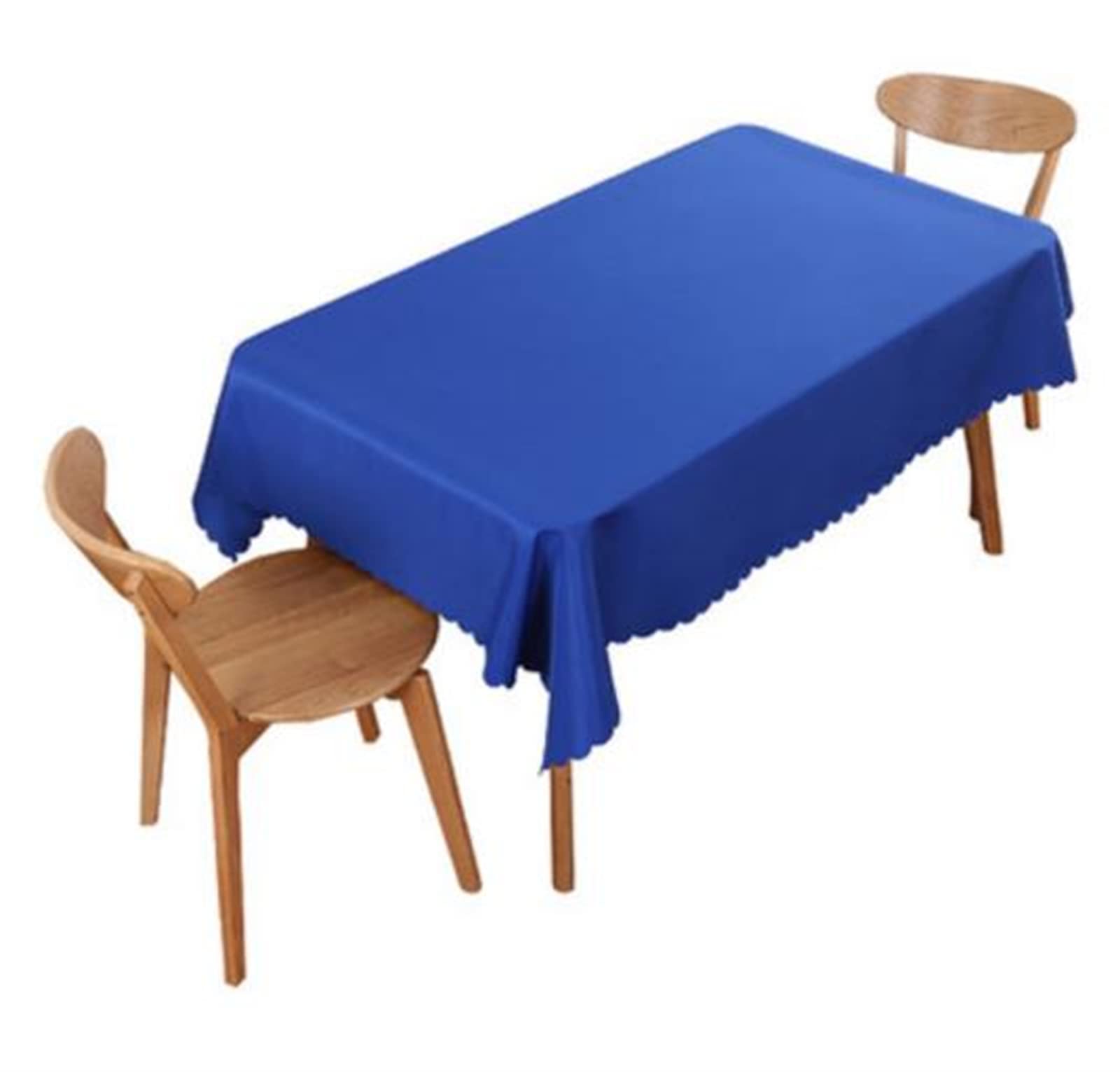 Premium Solid Color Rectangle Tablecloth - 1.4x1.4m Blue Table Cover for Christmas, Wedding, Party & Banquet Decor - Hotel & Restaurant Quality Table Linen for Dining & Event Decorations