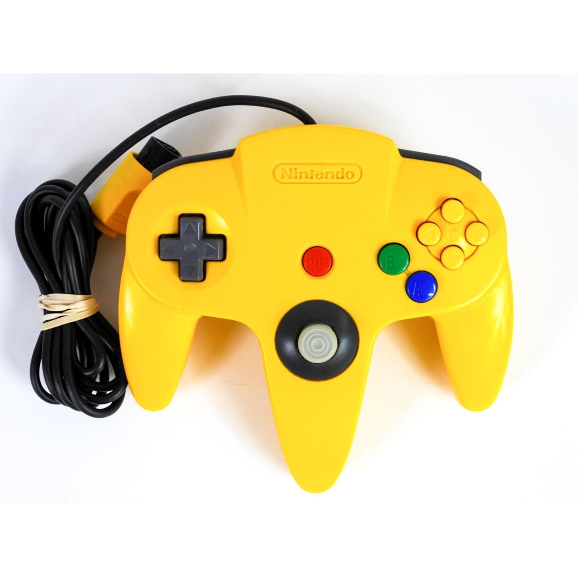 Authentic Nintendo 64 Controller - Yellow (Used) | Compatible with N64 Console & Retro Gaming | Perfect for Classic Gaming Sessions & Collectors