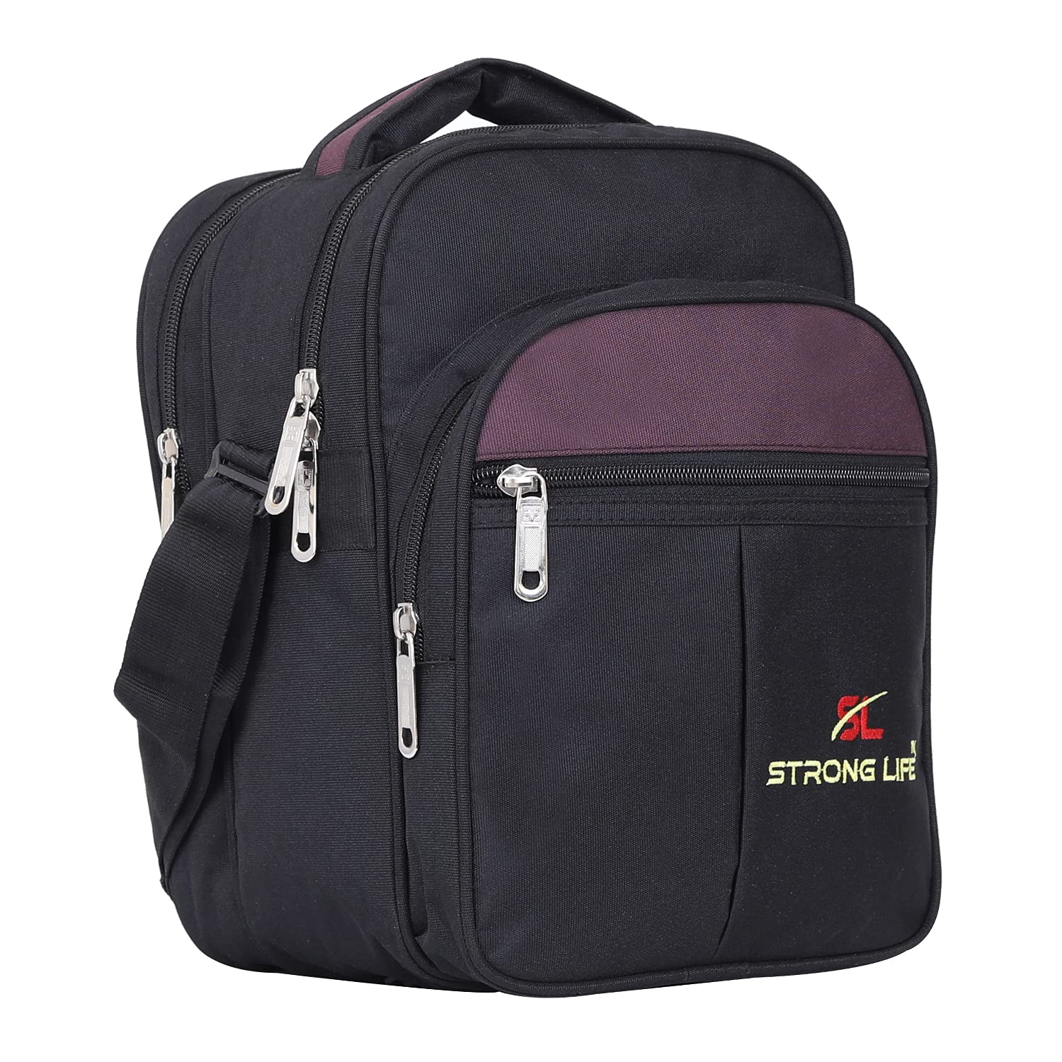 Strong Life Unisex Nylon Small Sling Bag - Adjustable Crossbody Bag for Men & Women | Durable Water-Resistant Shoulder Bag | Perfect for Daily Commute, Travel & Outdoor Activities