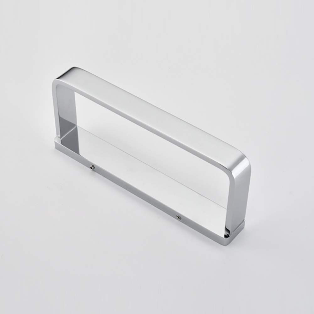 Polished Chrome Brass Square Hand Towel Holder - Wall Mounted Bathroom Towel Ring for Modern Homes | Perfect for Guest Bathrooms, Powder Rooms & Spa-Style Decor
