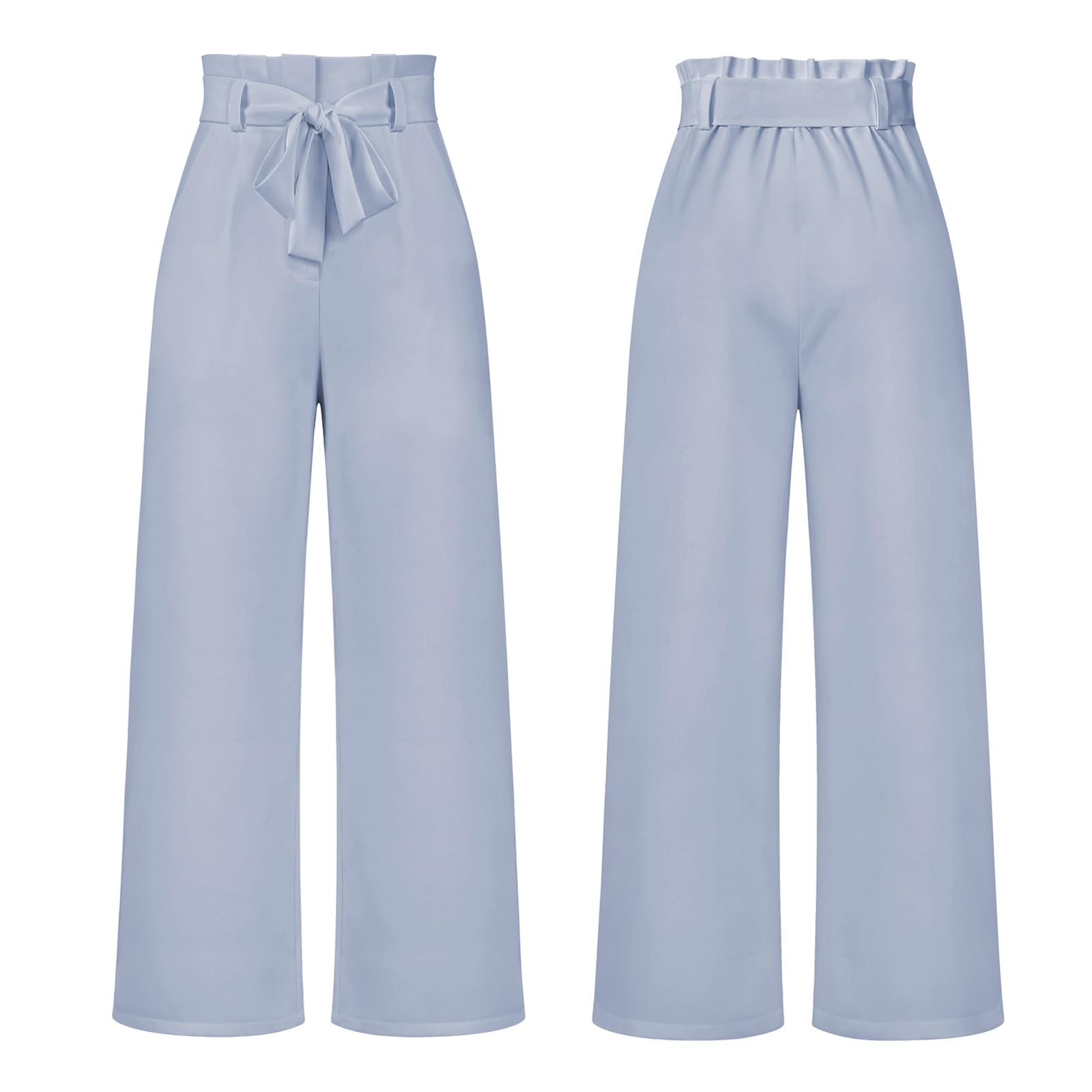 GUOLEZEEV Women's High Waist Wide Leg Dress Pants - Business Casual Office Work Pants, Comfortable Stretch Trousers for Professional & Everyday Wear