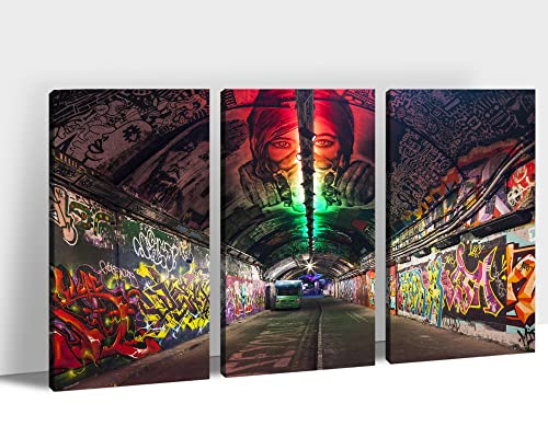 3Panels Graffiti Canvas - 03