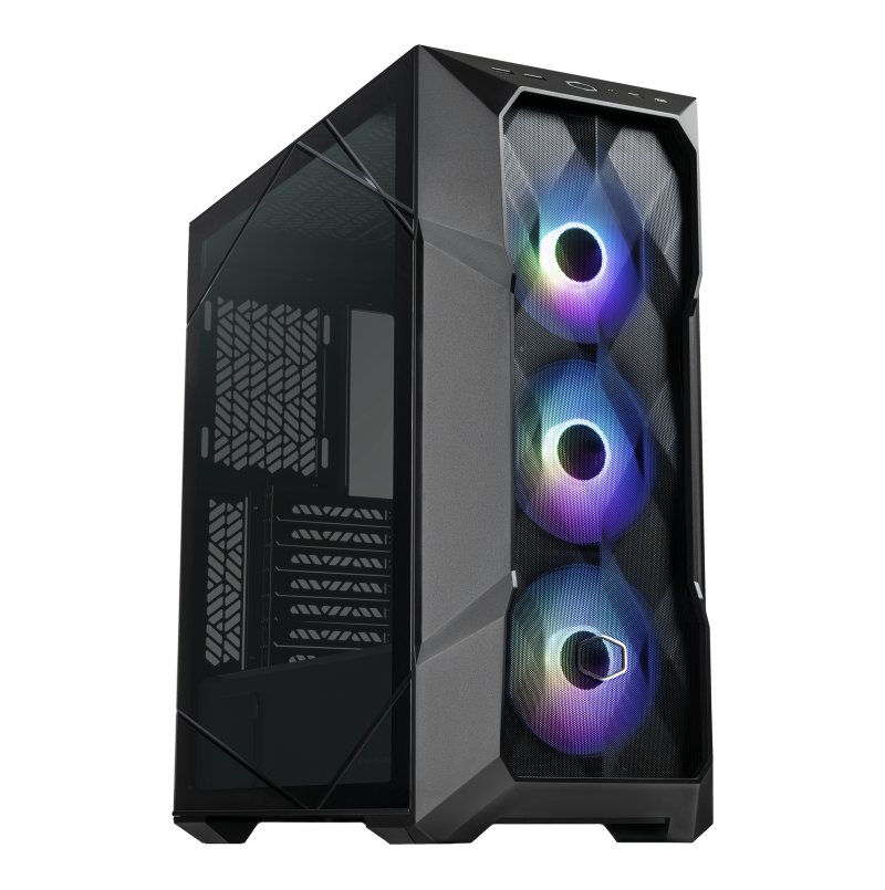 Cooler Master TD500 V2 White ATX Mid Tower PC Case - High Airflow Mesh Front Panel, ARGB Lighting, Tempered Glass Side Panel - Perfect for Gaming Rigs & Workstation Builds