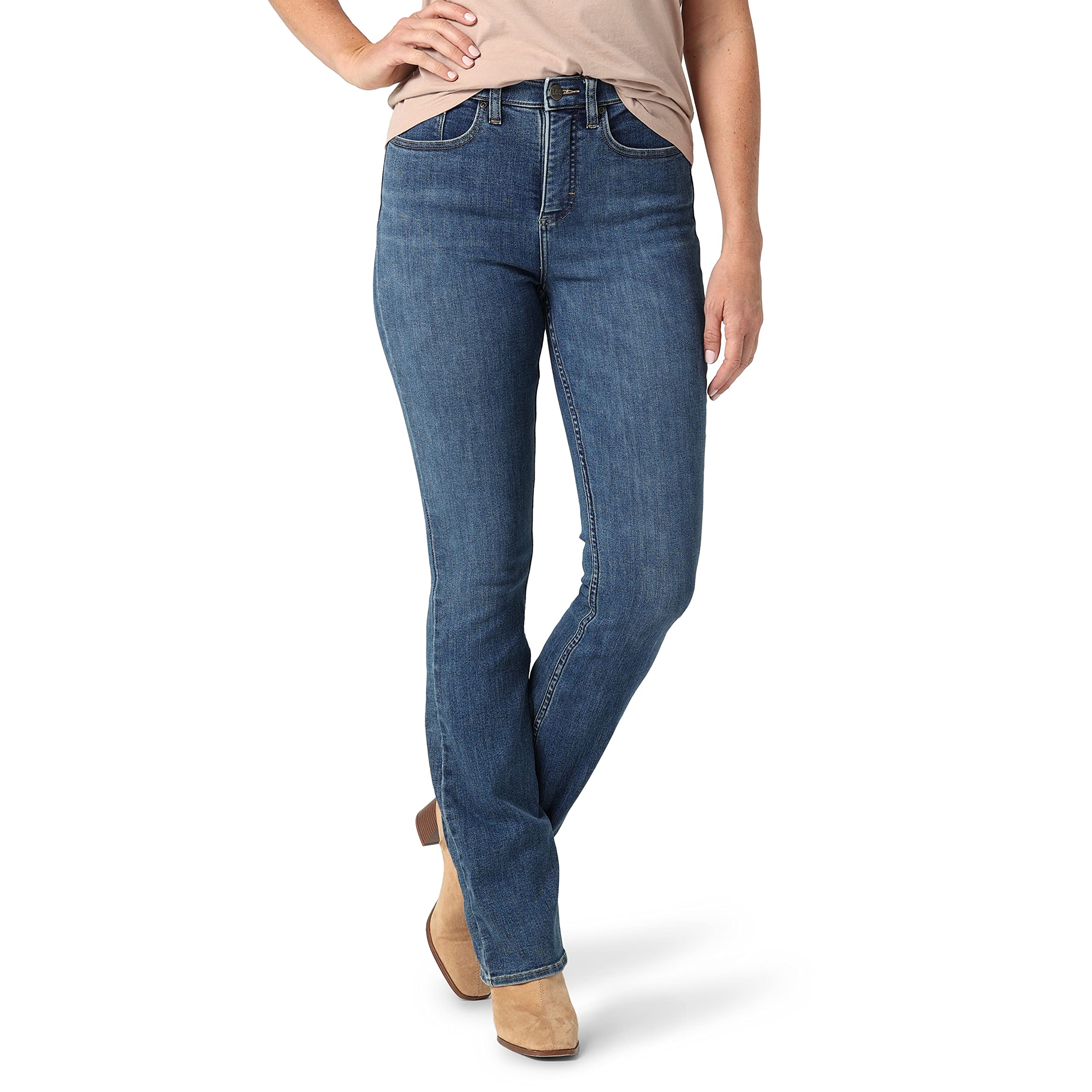 Lee Women's Ultra Lux High Rise Bootcut Jeans - Stretch Denim Pants for Comfort & Style - Perfect for Work, Casual Wear & Night Out