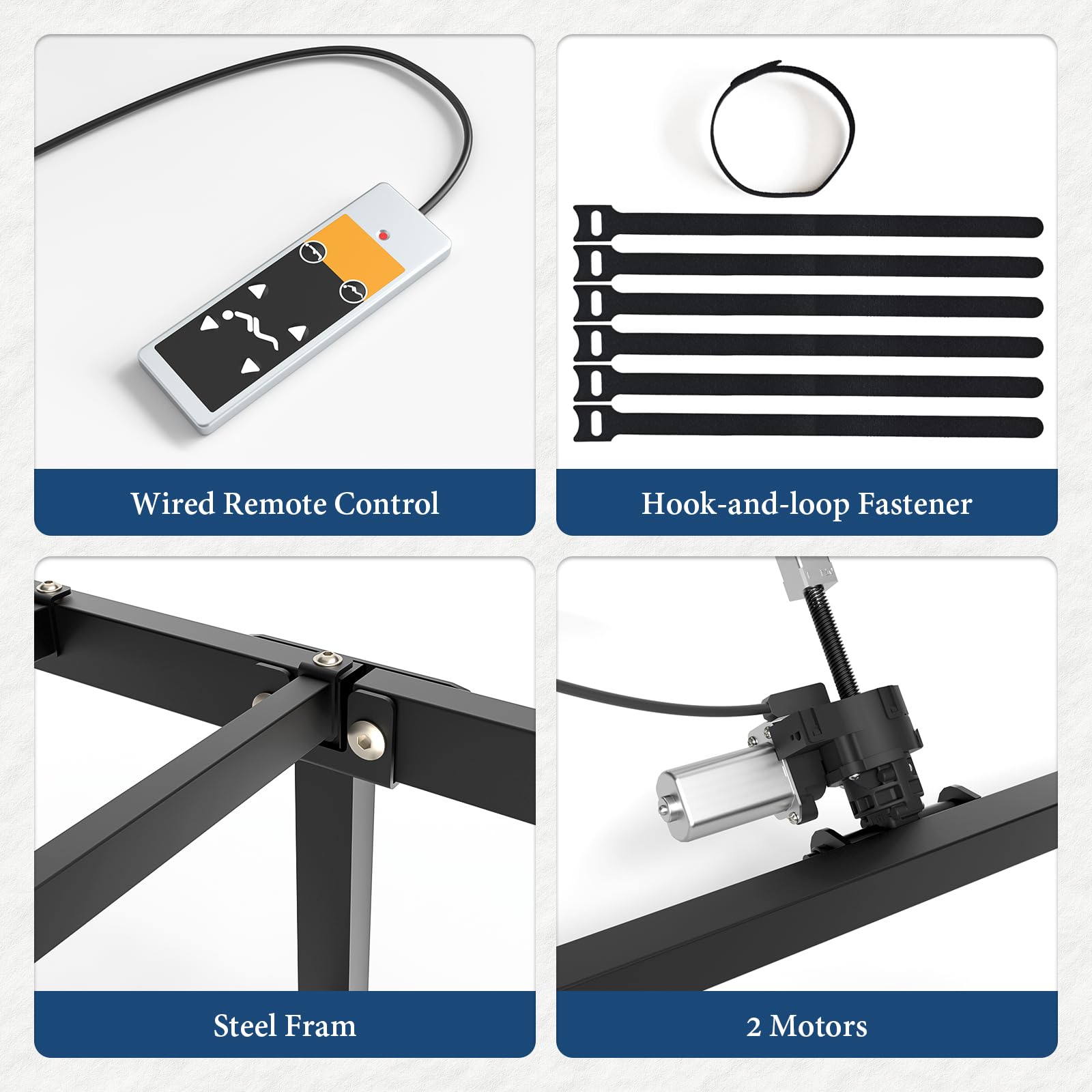 Adjustable Twin XL Bed Frame with Remote - Home & Office Use