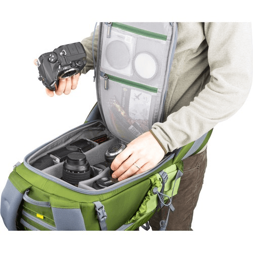 MindShift Gear BackLight 26L Backpack - Waterproof Hiking & Travel Backpack for Photographers (Woodland Green) - Perfect for Outdoor Adventures & Camera Gear Protection