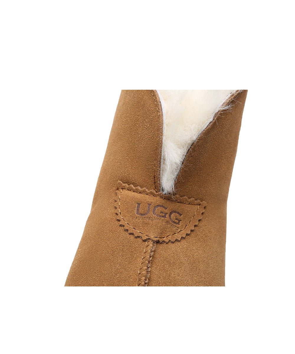 Men's Hushly UGG Slippers - Cozy Sheepskin Indoor/Outdoor House Shoes for Winter Comfort - Perfect for Home, Office & Travel
